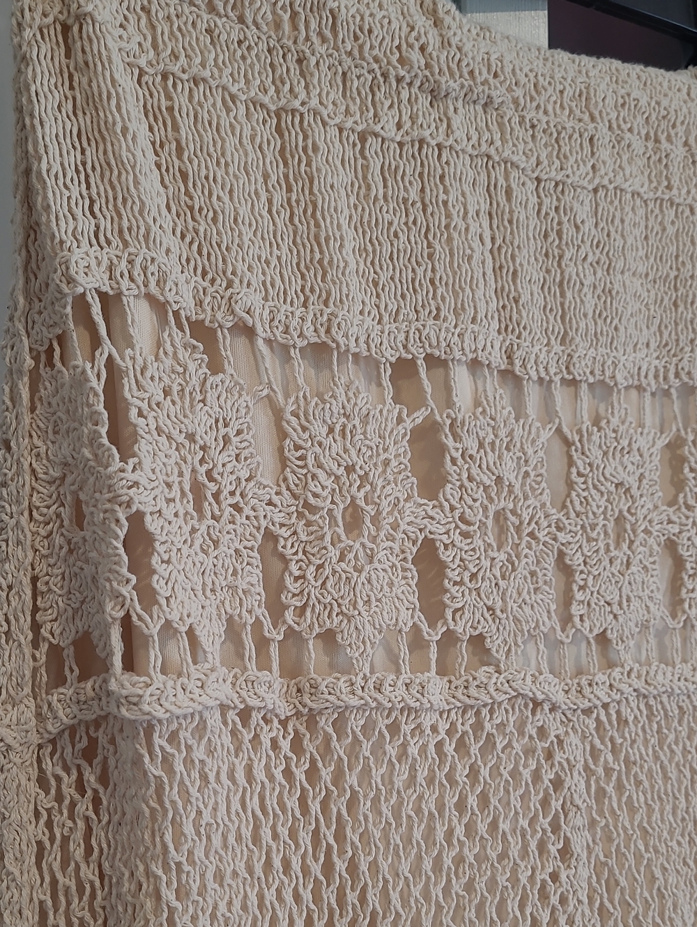 New Crochet Skirt Boho Lace Beige Cream Khaki Small Women - Picture 4 of 6